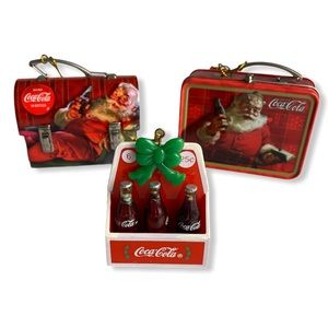 3 Vintage Coca-Cola Ornaments
